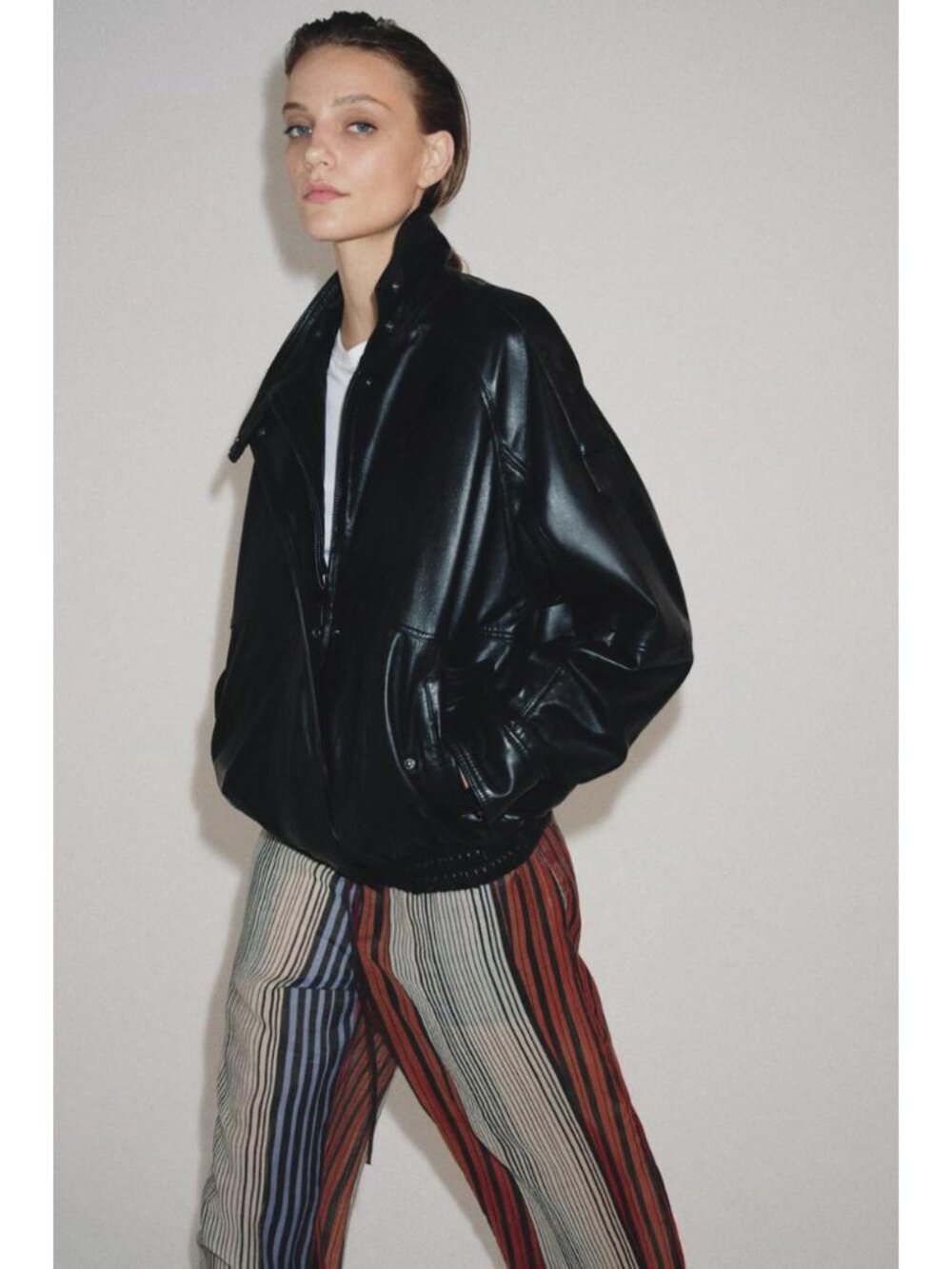 ZARA ZW COLLECTION STRIPED PAJAMA PANTS - Picture 3 of 7